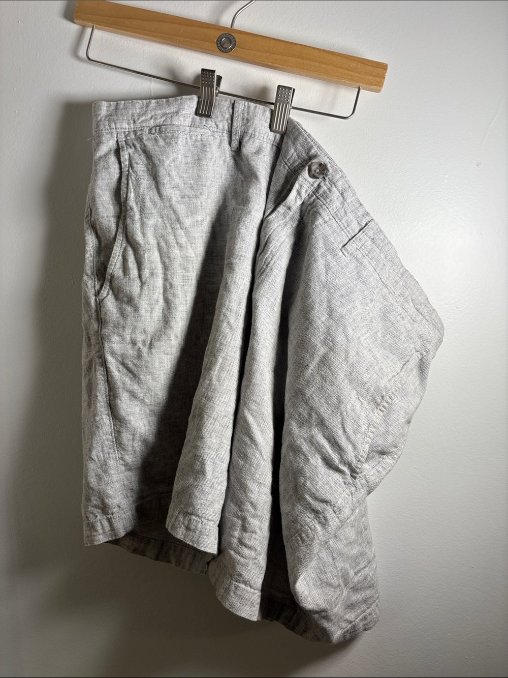 Goodfellow & Co Gray Textured Shorts with Striped Pocket Lining